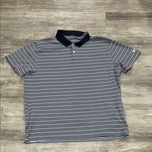 Navy Striped Men's Polo Shirt Nike slightly worn!!!